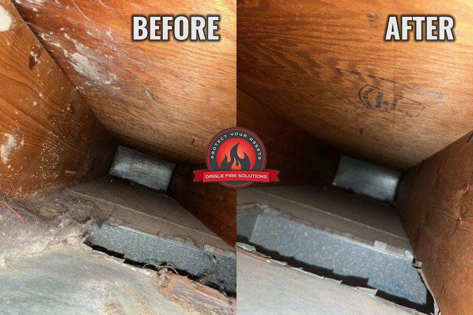 Duct Cleaning Before After Daigle Fire Solutions Albany NY