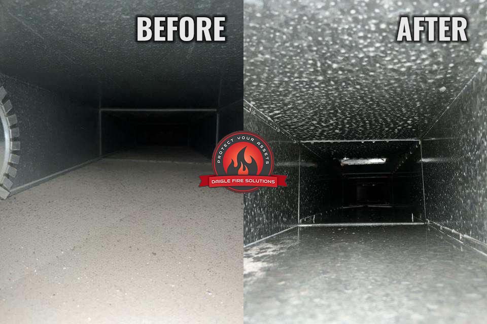 Duct Cleaning Before After Daigle Fire Solutions Albany NY